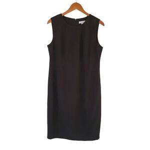 Calvin Klein Sleeveless Seam Sheath Dress Womens Size 12 Black Classic Cocktail